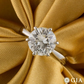 Platinum Diamond Ring 3.04ct J/VS1